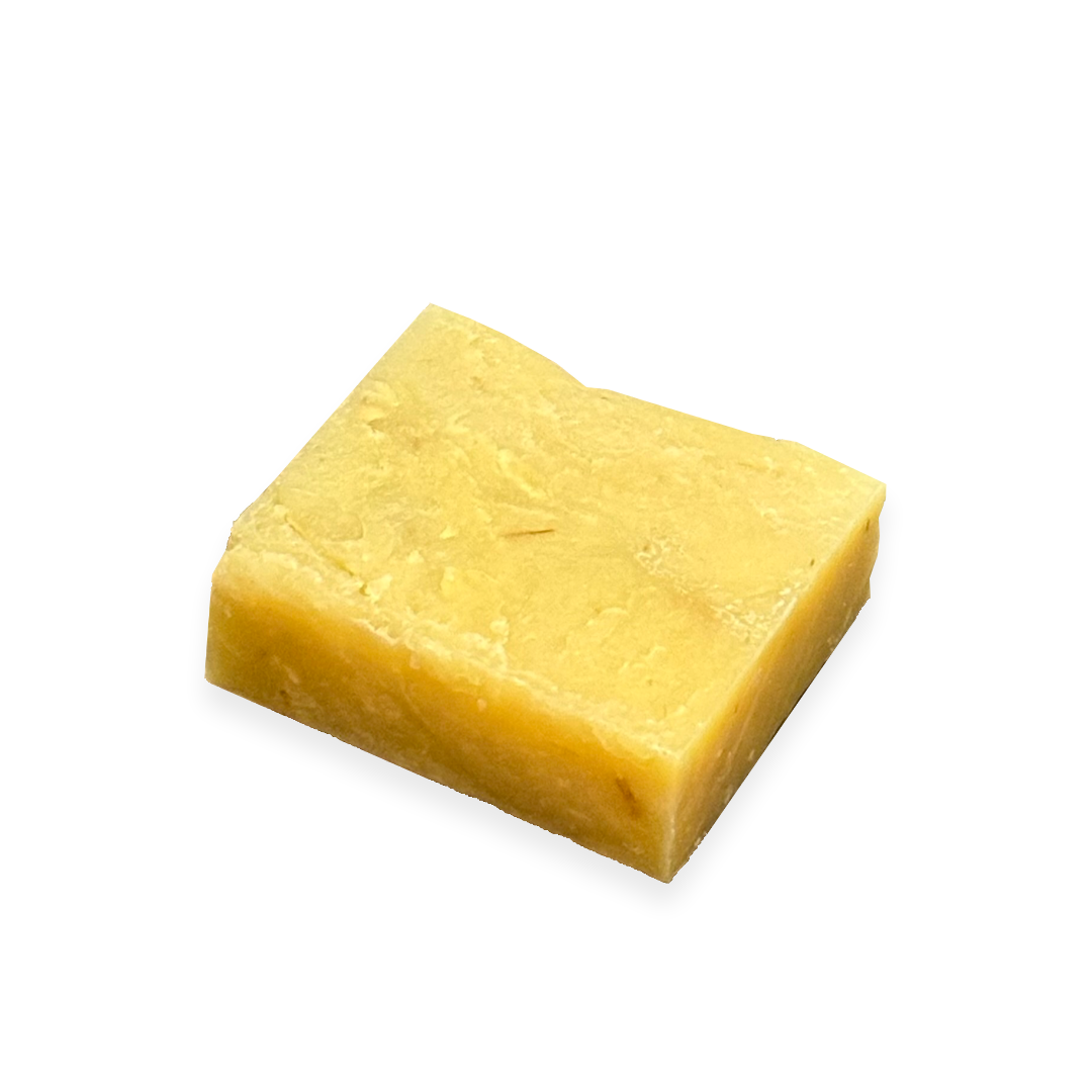 Yellow rectangular bar of Organic lemongrass soap 