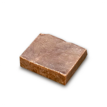A rectangular stone tile with a rough, textured surface in earthy brown and tan tones, shown on a plain white background.