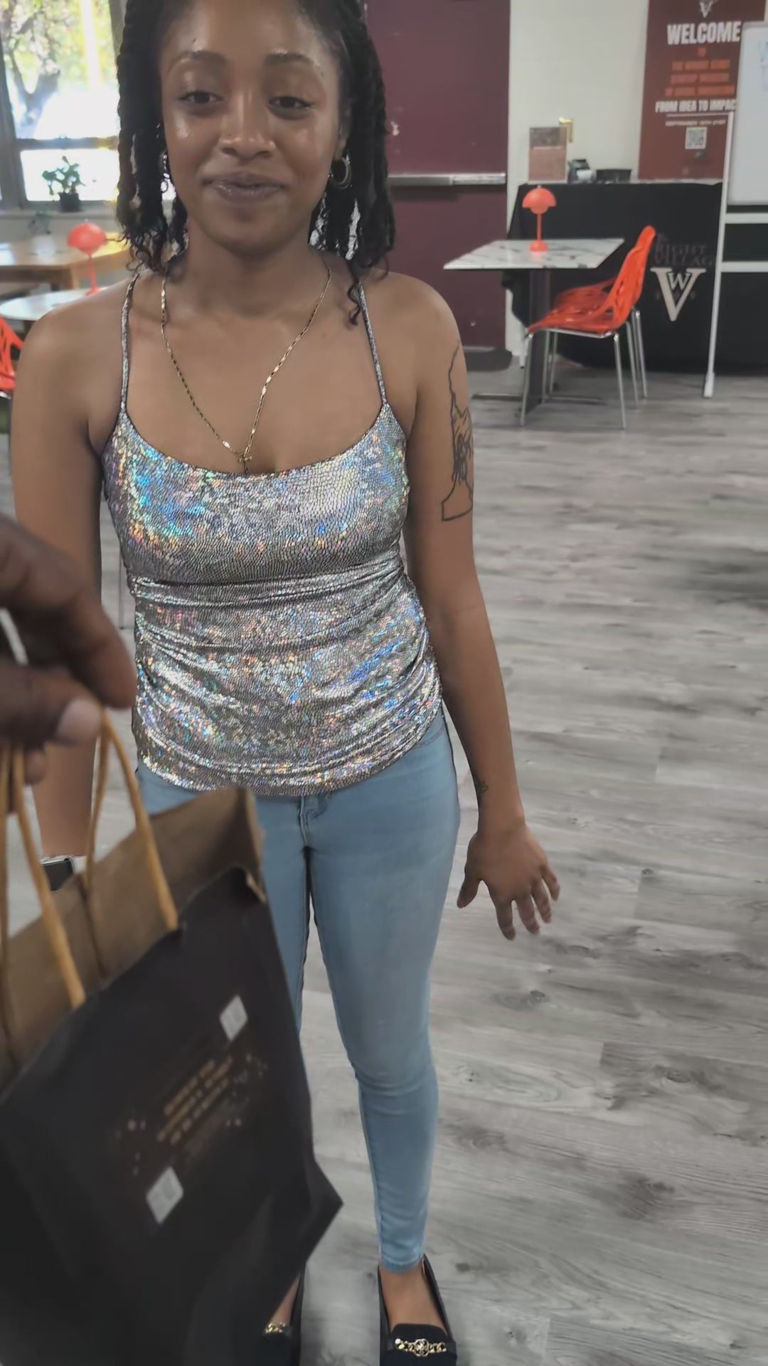 Load video: Melanted woman experiencing BlackGold works Strawberry Pound Cake skin moisturizer for the first time