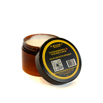 4oz jar of Black gold works's Strawberry pound cake eczema moisturizer butter